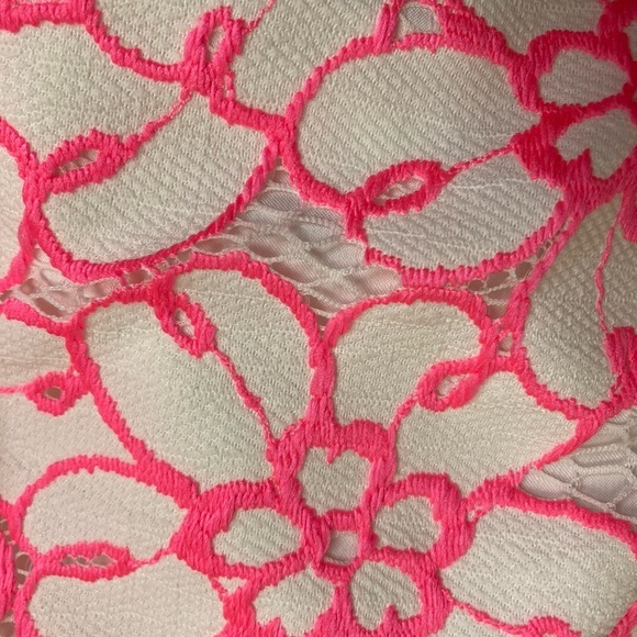 Lilly Pulitzer Hyacinth Fiesta Pink Pique Lace Pencil Skirt - Picture 11 of 12